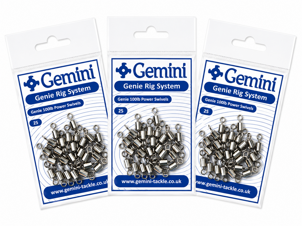 GEMINI TACKLE GENIE 100lb POWER SWIVELS  | SEA FISHING RIG ACCESSORIES