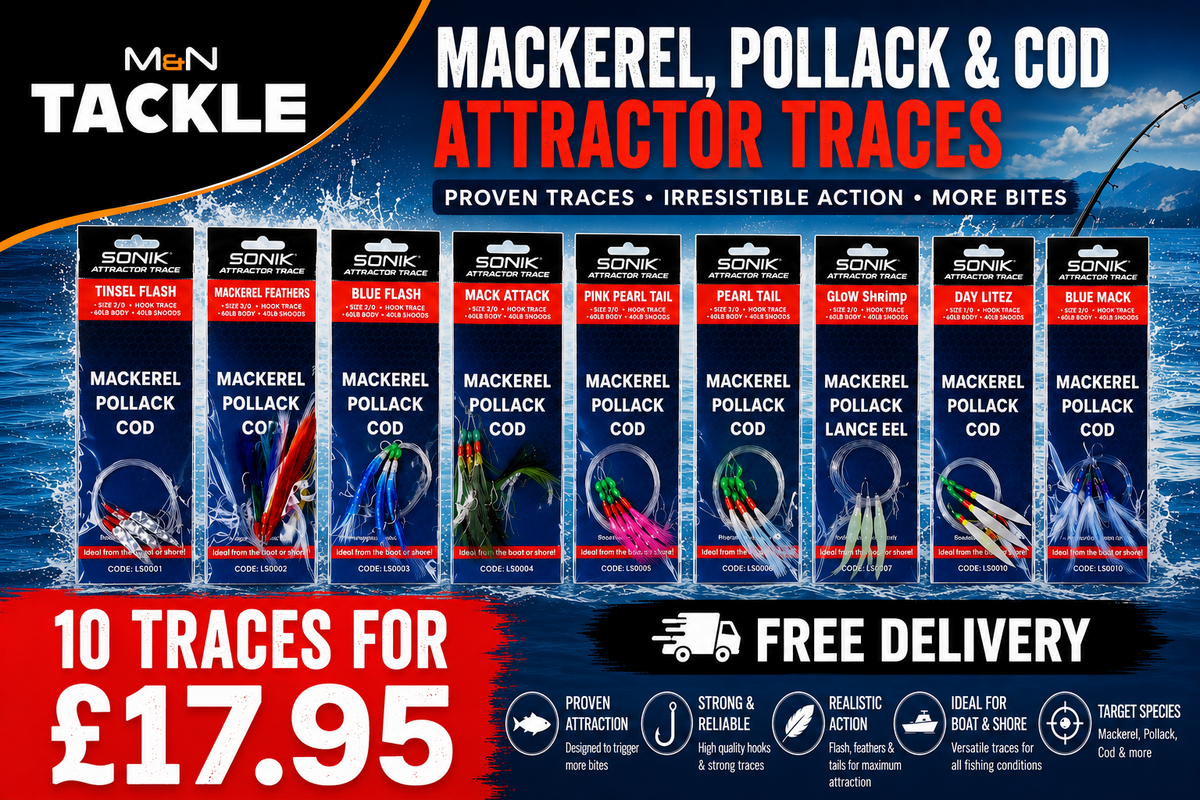 Sonik Mackerel Trace Bundles x 5 or 10 Packs | Mackerel, Cod, Pollock, Bream