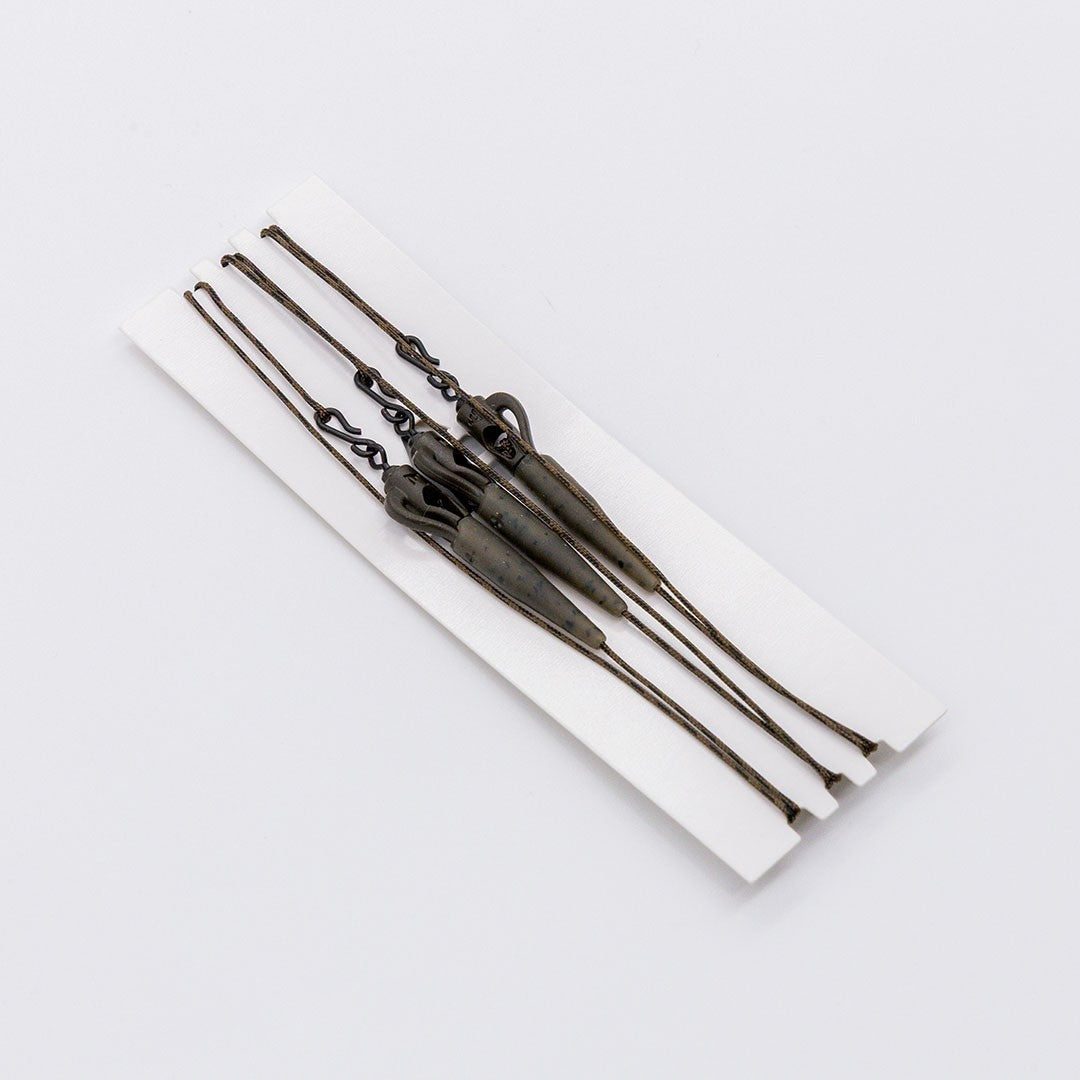 EVOLVE TACKLE E-CORE LEAD FREE LEADERS - FLEXI QC WEIGHT CLIP & '+' TAIL RUBBER