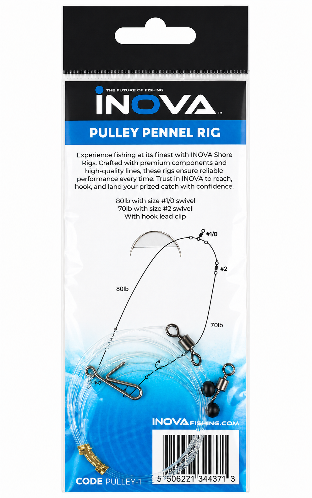 INOVA PULLEY PENNEL READY TIED SEA RIGS | SEA FISHING - BASS, RAYS, SMOOTHOUND