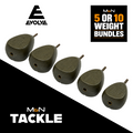 EVOLVE TACKLE LEAD FREE FLAT PEAR INLINE WEIGHT PACKS | CARP FISHING WEIGHTS
