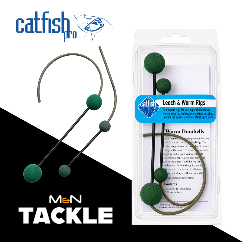 Catfish Pro Dumbell Leech & Worm Rig | Catfish Fishing Ready Tied Rigs