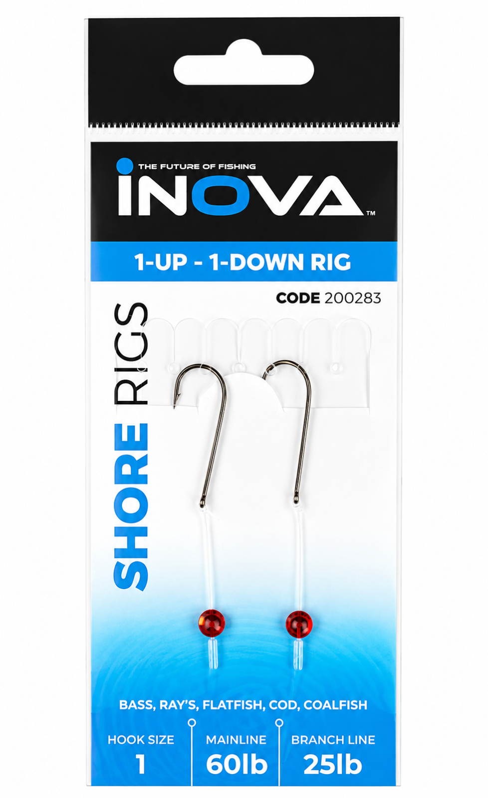 INOVA 1 UP 1 DOWN READY TIED SEA RIGS | SEA FISHING RIGS, COD, BASS, BREAM, RAYS