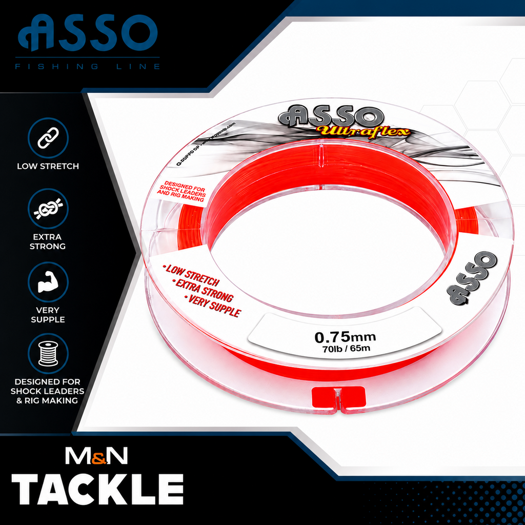 ASSO ULTRAFLEX BANGLES SHOCKLEADER/RIG BODY MONO | SEA FISHING ACCESSORIES