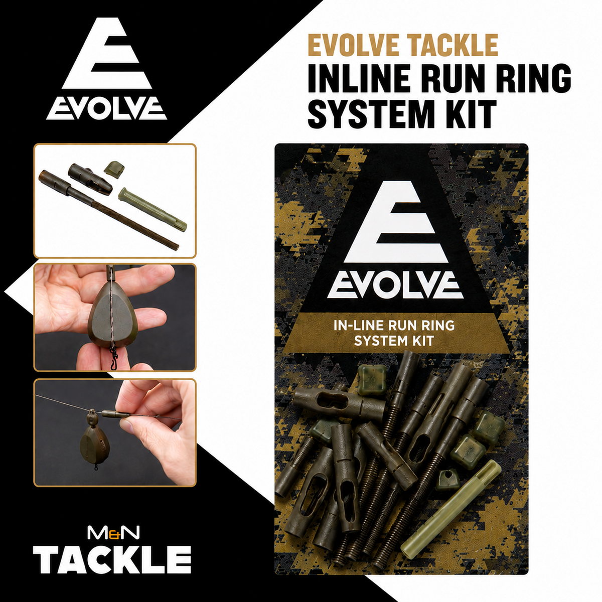 EVOLVE TACKLE INLINE RUN RING SYSTEM KIT x 3 PACK DEAL  | CARP FISHING