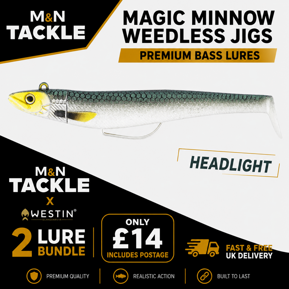 WESTIN MAGIC MINNOW WEEDLESS JIG BUNDLE DEALS - | BUY 2 FOR £14 DELIVERED!