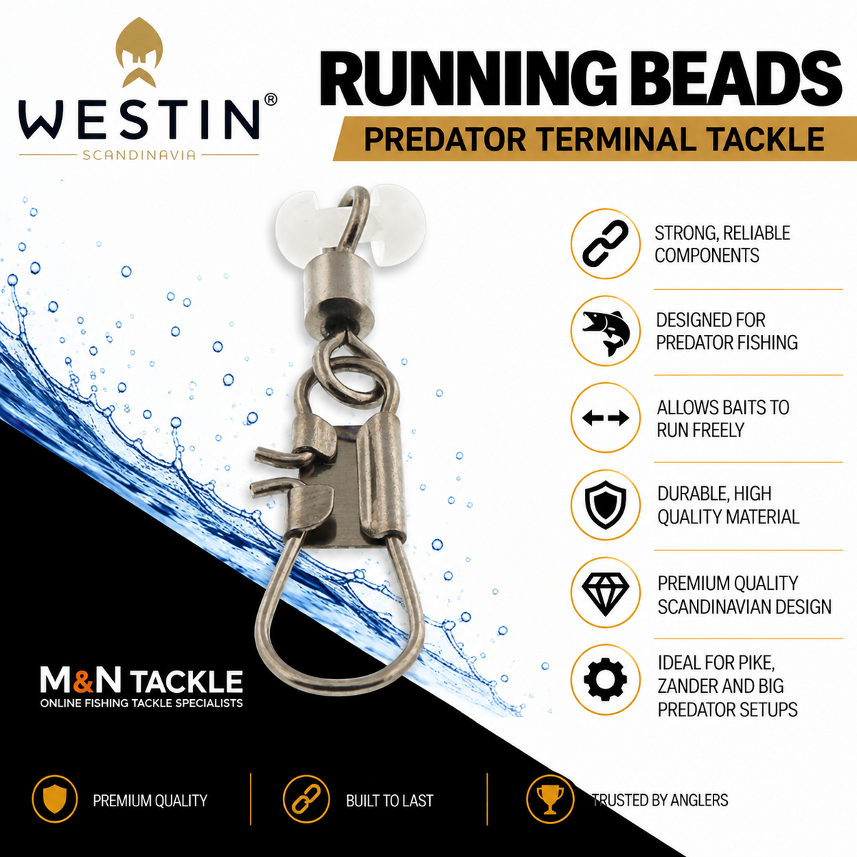 WESTIN RUNNING TEFLON BEADS - NEW | PREDATOR FISHING TERMINAL TACKLE