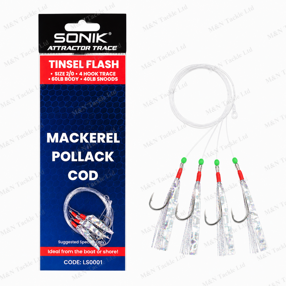 Sonik Mackerel Trace Bundles x 5 or 10 Packs | Mackerel, Cod, Pollock, Bream