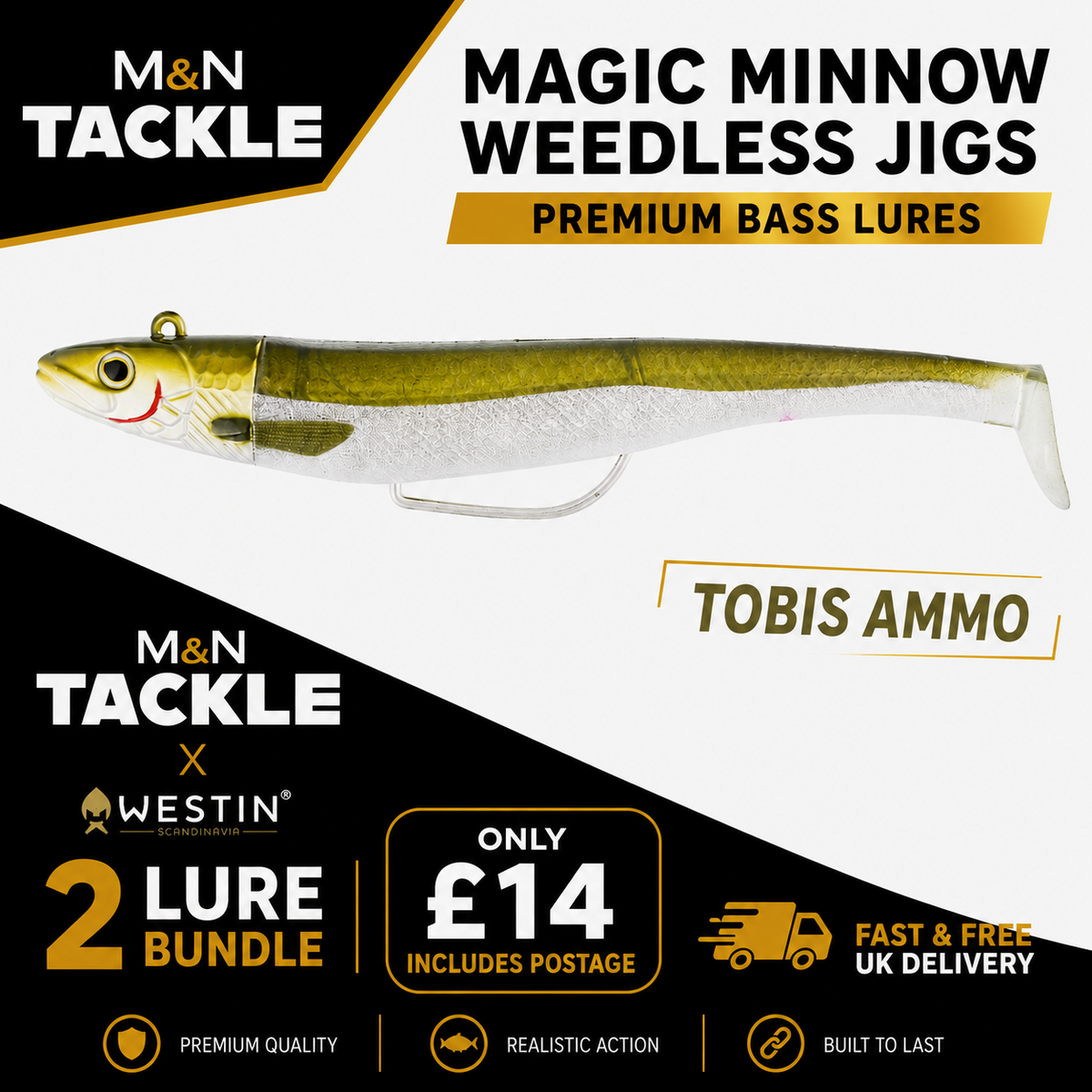 WESTIN MAGIC MINNOW WEEDLESS JIG BUNDLE DEALS - | BUY 2 FOR £14 DELIVERED!
