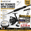 Westin W2 Seabass Spin 9ft 9-35g Rod & Reel Combo | Saltwater Lure Fishing