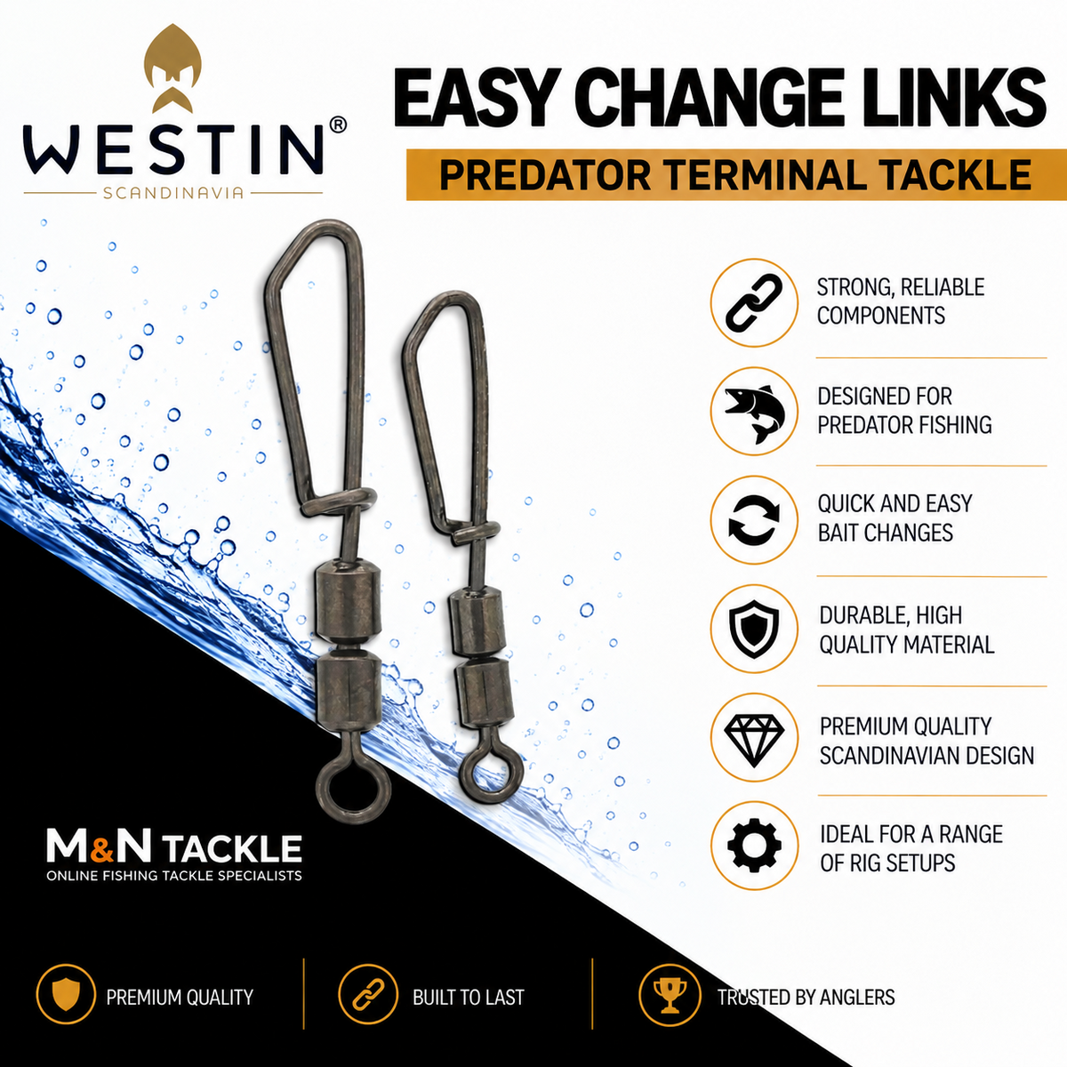 WESTIN EASY CHANGE LINKS - 2 SIZES AVAILABLE | PREDATOR FISHING TERMINAL TACKLE