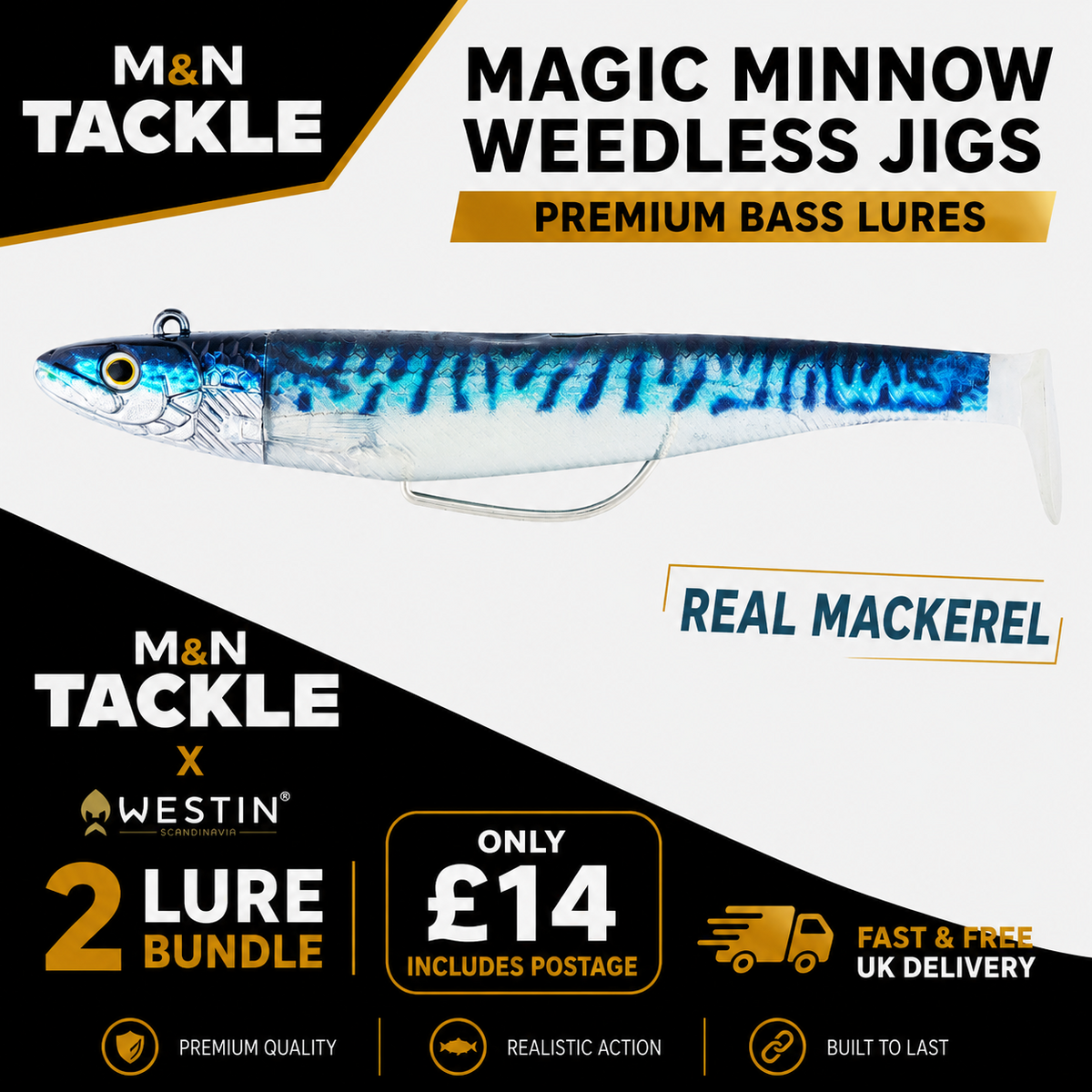 WESTIN MAGIC MINNOW WEEDLESS JIG BUNDLE DEALS - | BUY 2 FOR £14 DELIVERED!
