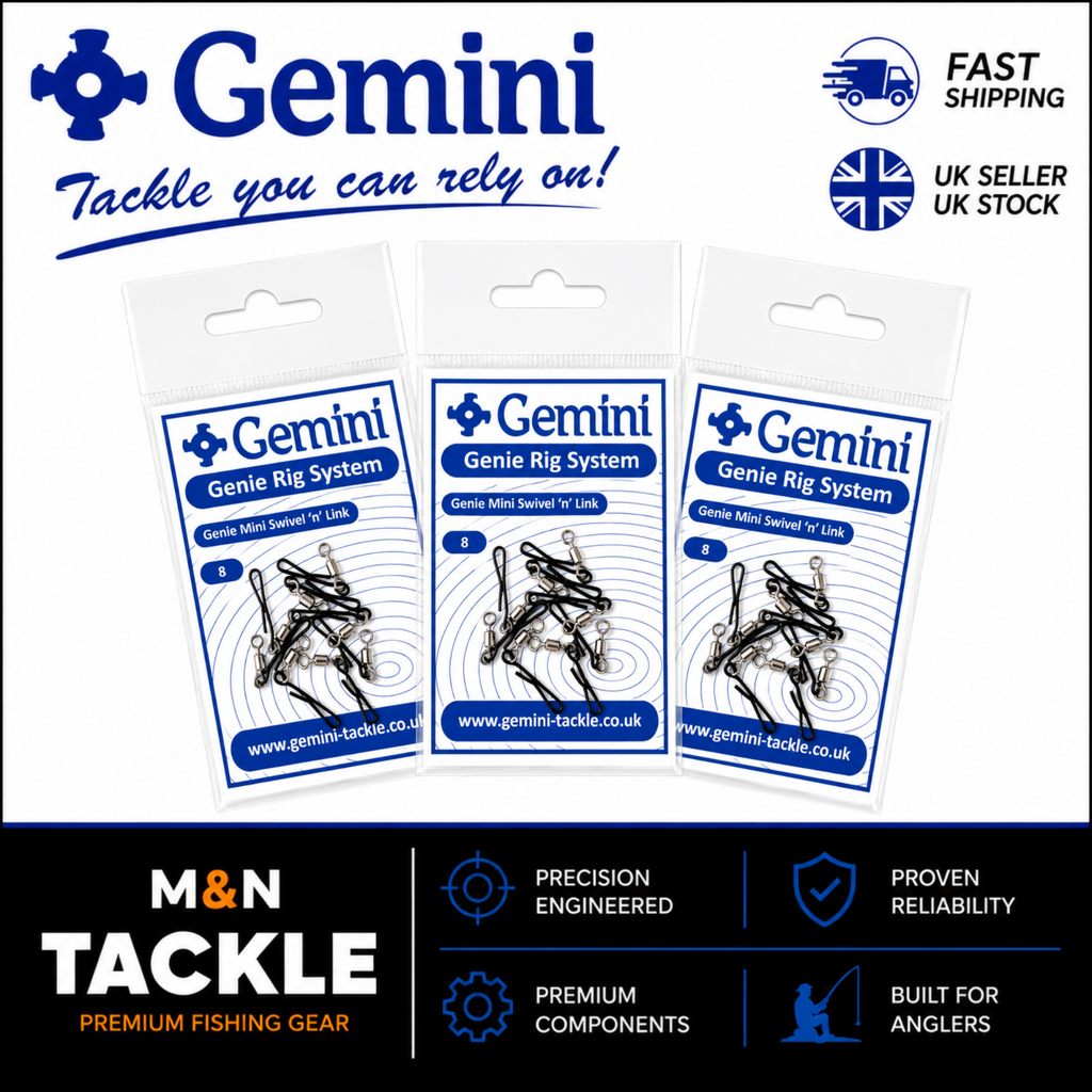 GEMINI TACKLE GENIE MINI SWIVEL 'n' LINK CLIPS  | SEA FISHING RIG ACCESSORIES