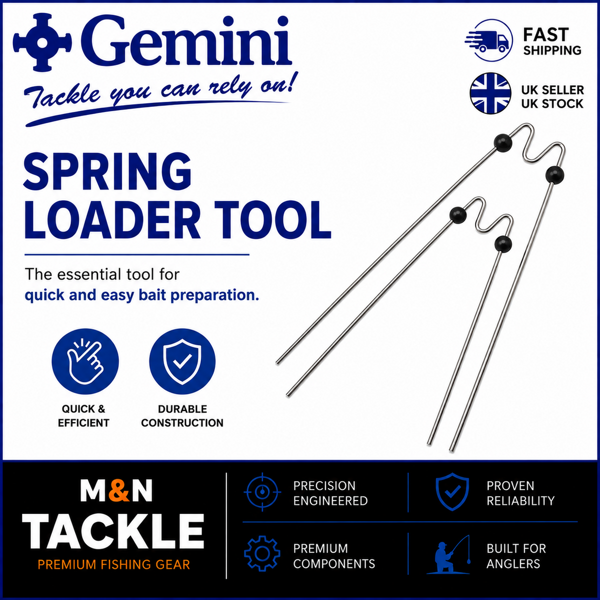 GEMINI TACKLE GENIE SPRING LOADER TOOL x 2 | SEA FISHING ACCESSORIES