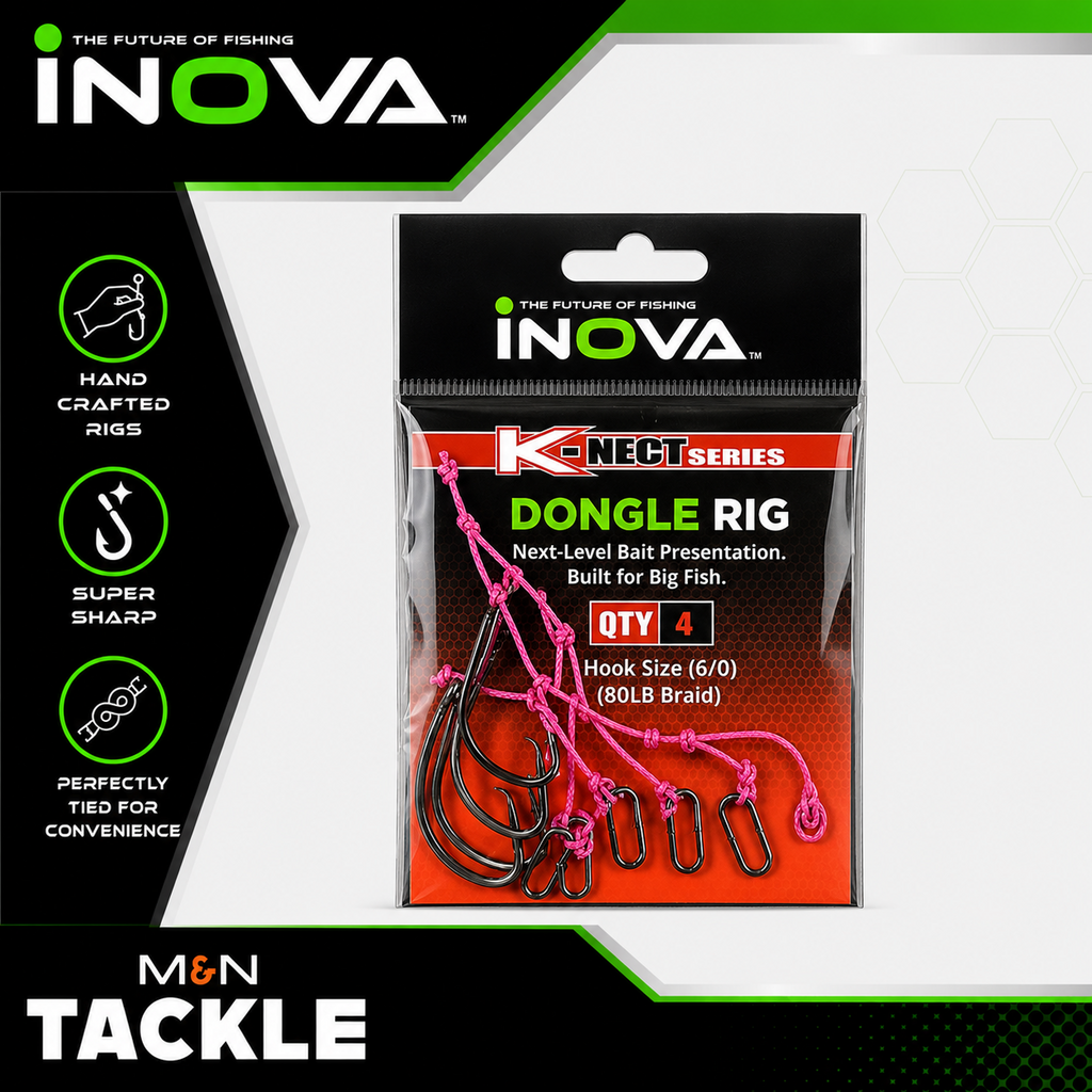 INOVA DONGLE RIG KITS - ALL SIZE OPTIONS | READY TIED SEA FISHING RIGS