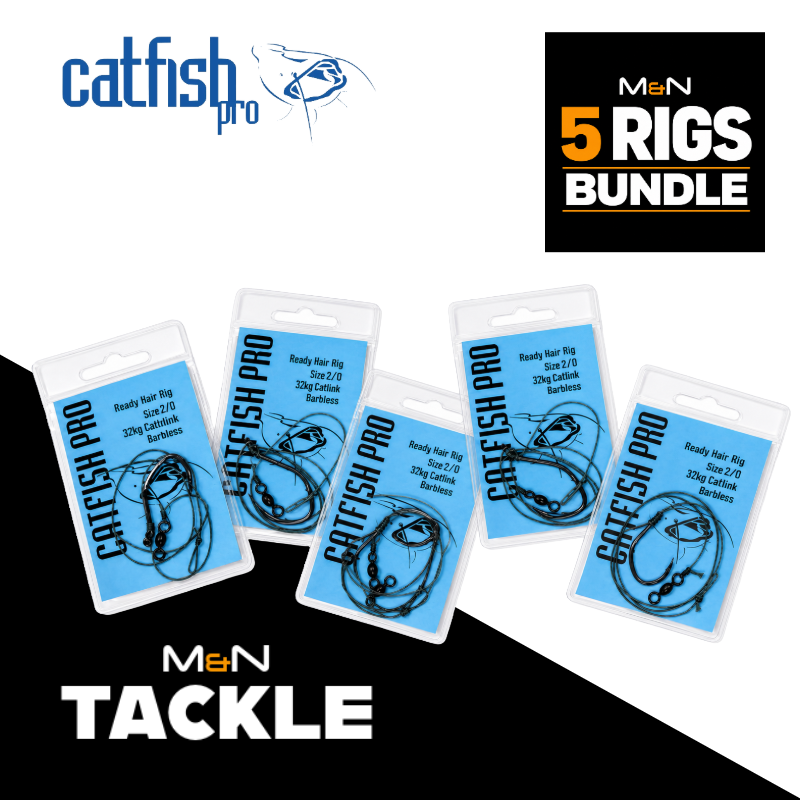 CATFISH PRO READY TIED HAIR RIGS - 5 RIG BUNDLES! | READY TIED CATFISH RIGS