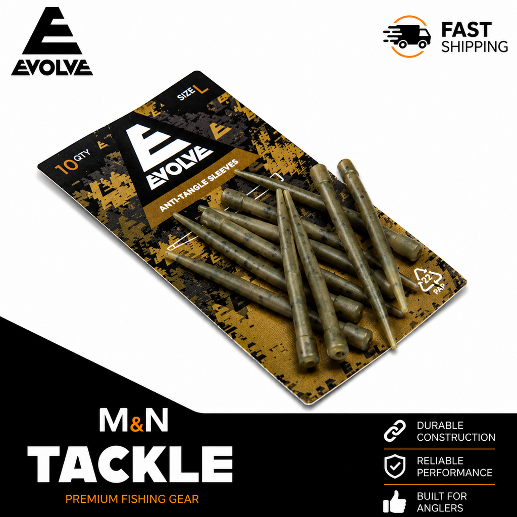 EVOLVE TACKLE ANTI TANGLE SLEEVES - BOTH SIZES | CARP FISHING RIG ACCESSORIES