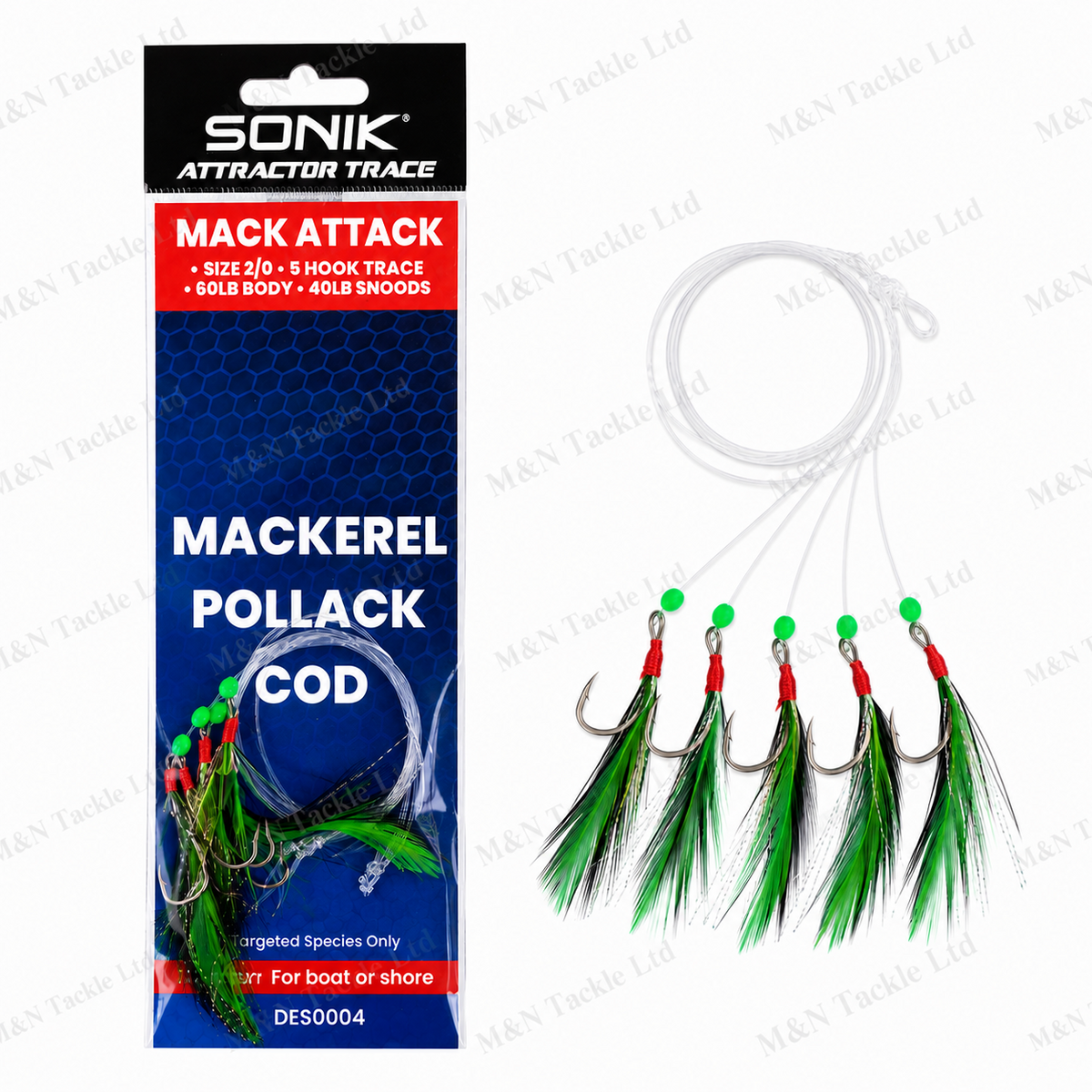 Sonik Mackerel Trace Bundles x 5 or 10 Packs | Mackerel, Cod, Pollock, Bream