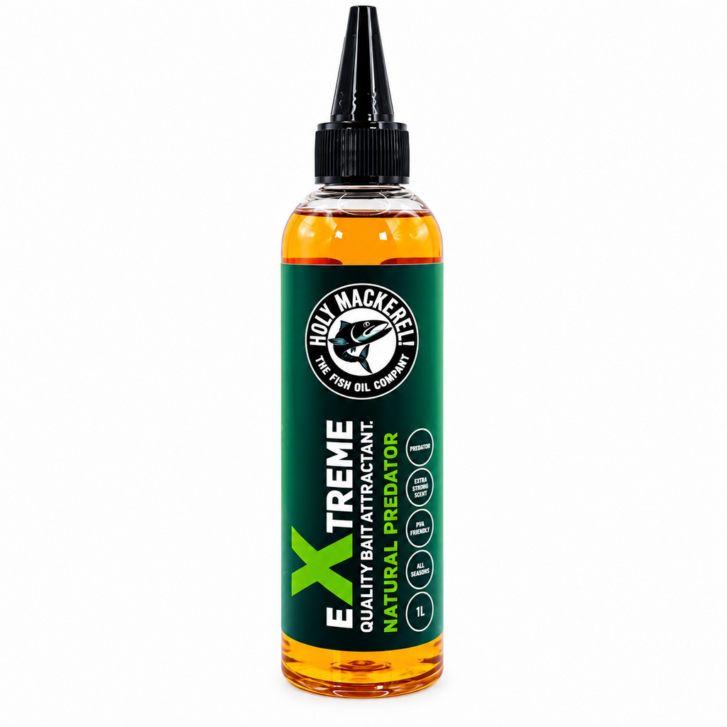 HOLY MACKEREL xTREME LIQUID 120ml BAIT ATTRACTANTS | PIKE/PREDATOR FISHING