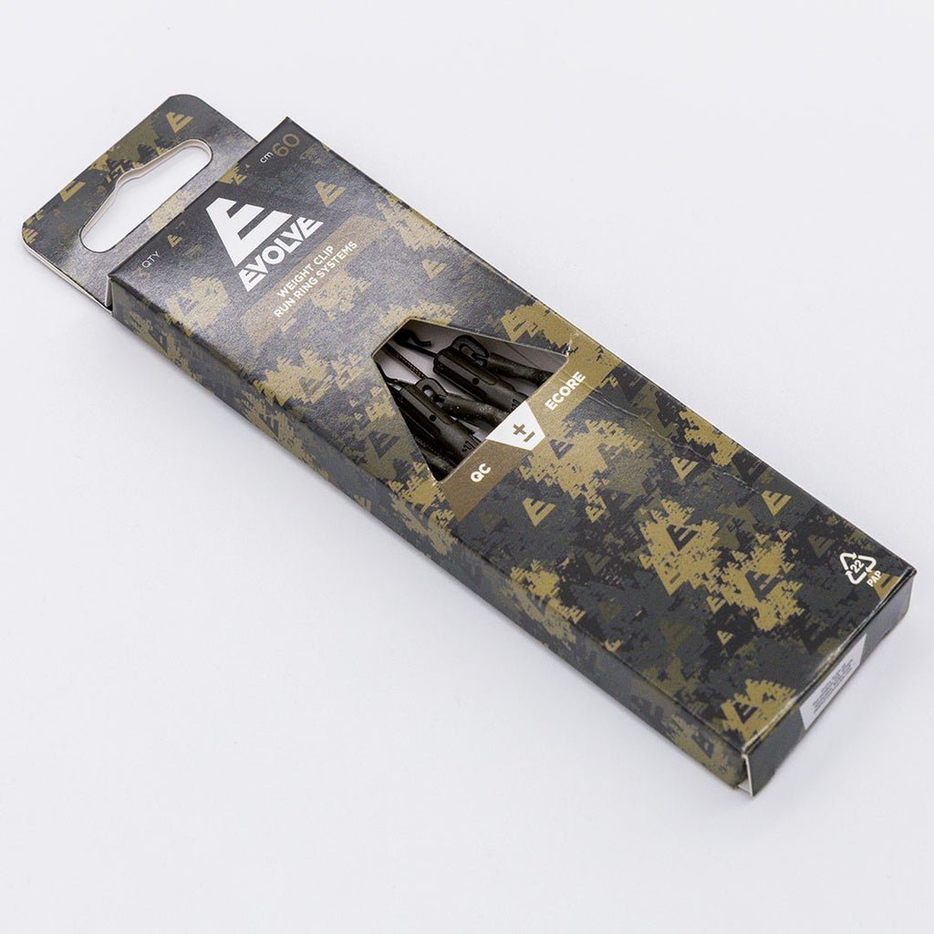 EVOLVE TACKLE ECORE LEAD FREE LEADERS - WEIGHT CLIP RUN RING SYSTEMS