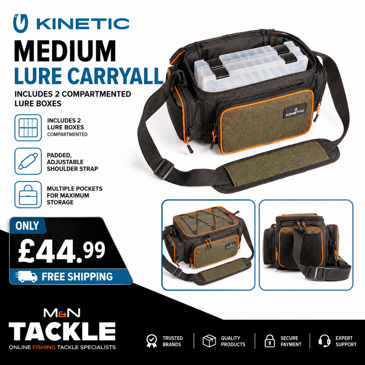 Kinetic Fishing Medium Lure Carryall - New | Predator/ Lure Fishing Luggage
