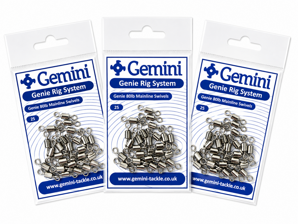 GEMINI TACKLE GENIE 80lb MAIN LINE SWIVELS  | SEA FISHING RIG ACCESSORIES