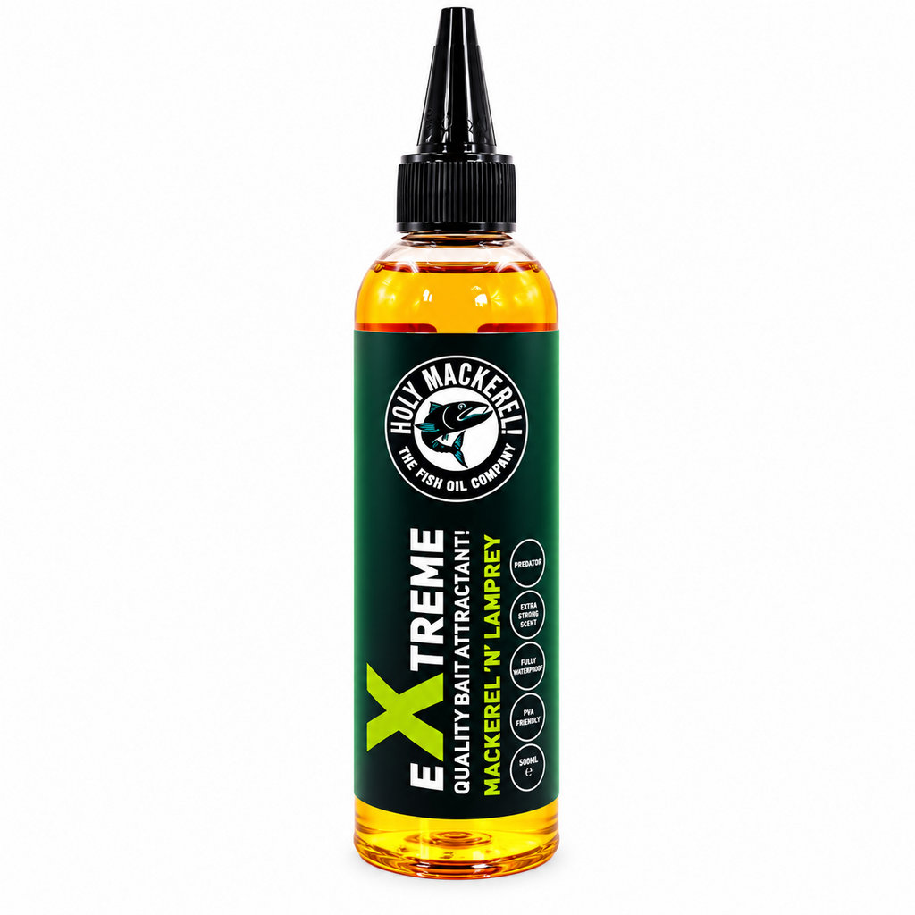 HOLY MACKEREL xTREME LIQUID 120ml BAIT ATTRACTANTS | PIKE/PREDATOR FISHING