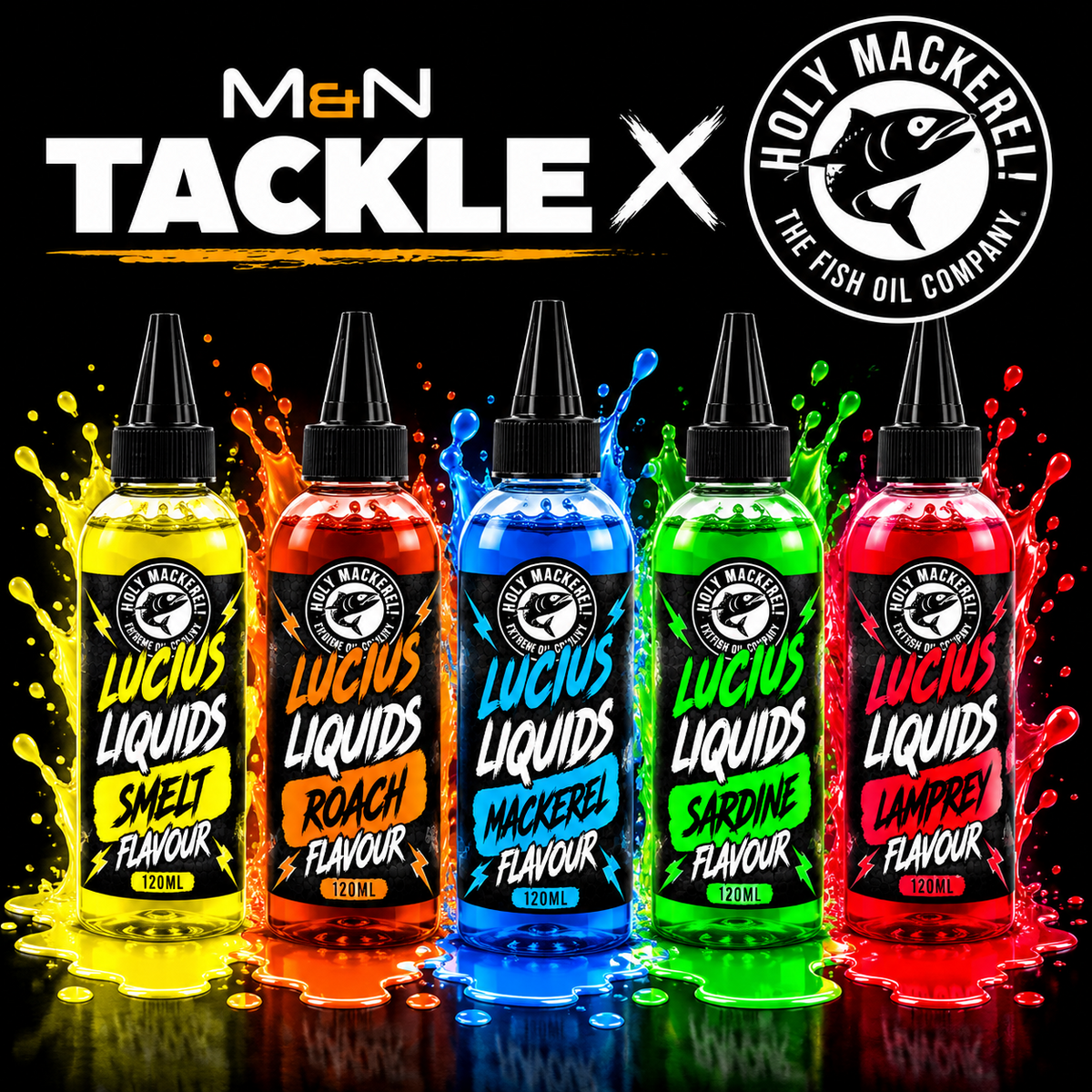 HOLY MACKEREL LUCIUS LIQUIDS 120ml BAIT ATTRACTANT | PIKE/PREDATOR FISHING