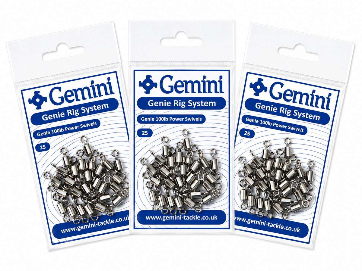 GEMINI TACKLE GENIE 100lb POWER SWIVELS  | SEA FISHING RIG ACCESSORIES