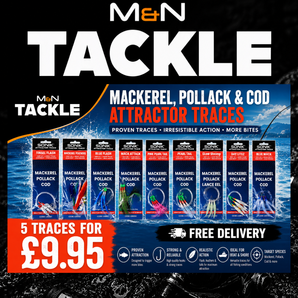 Sonik Mackerel Trace Bundles x 5 or 10 Packs | Mackerel, Cod, Pollock, Bream
