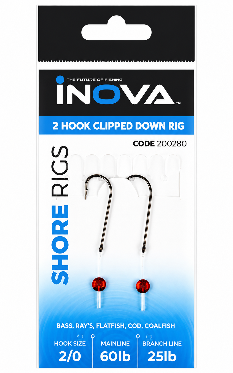 INOVA 2 HOOK CLIP DOWN READY TIED SEA RIGS | SEA FISHING RIGS