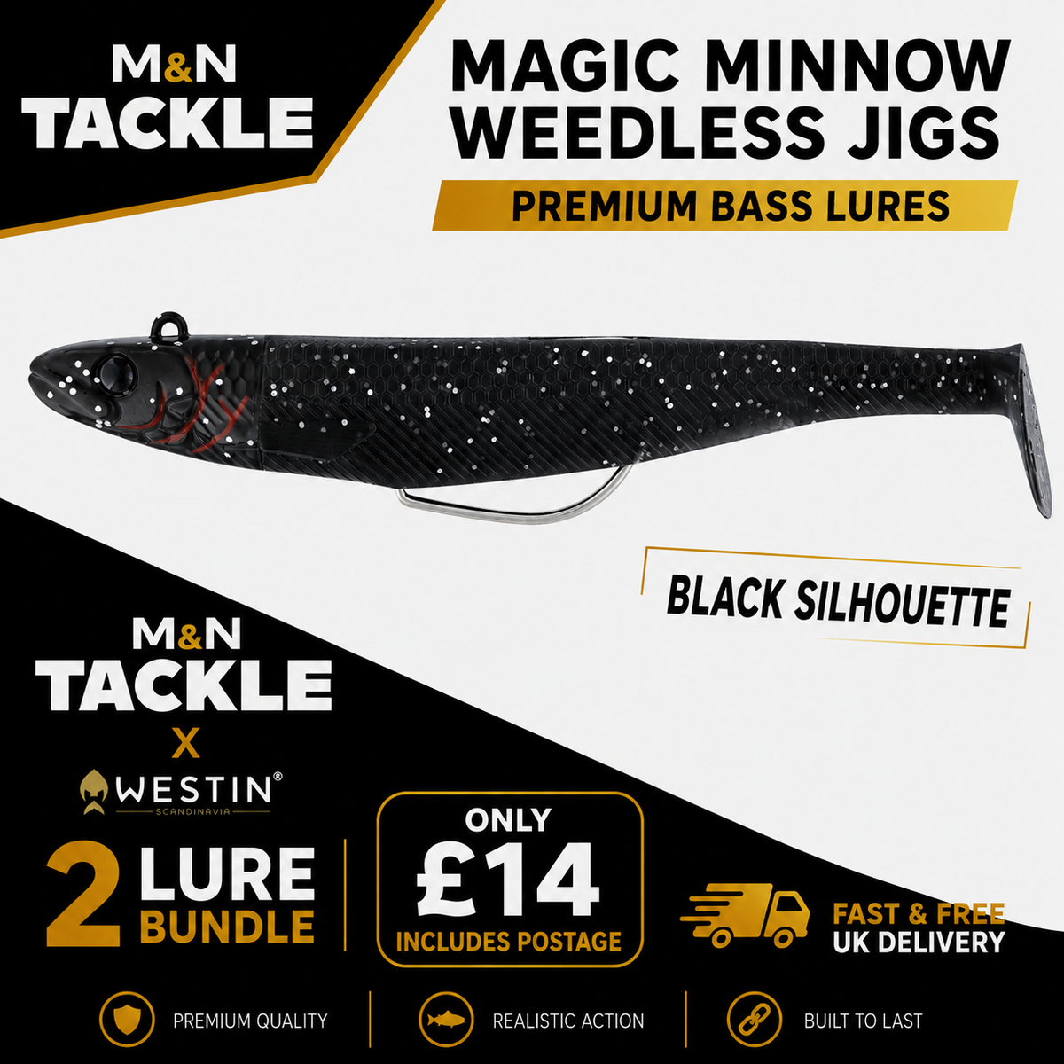 WESTIN MAGIC MINNOW WEEDLESS JIG BUNDLE DEALS - | BUY 2 FOR £14 DELIVERED!