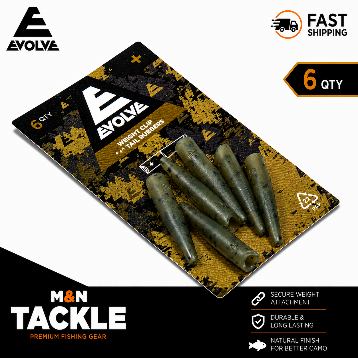 Evolve Tackle Weight Clip Tail Rubbers