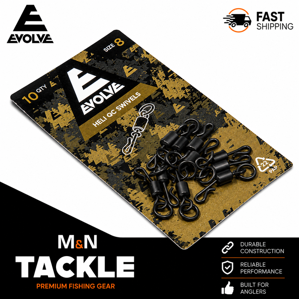 Evolve Tackle Heli QC Swivels | Carp Fishing Rig Accessories