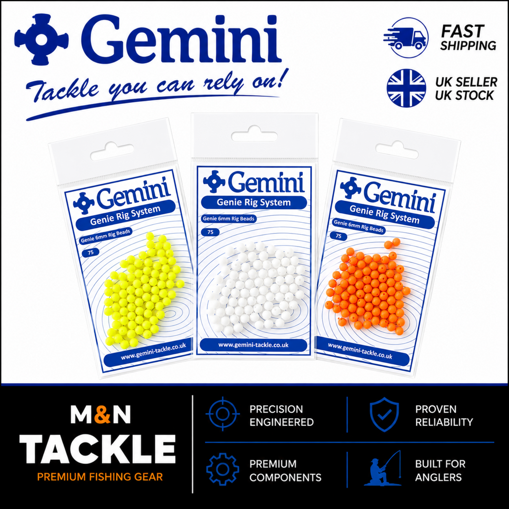 Gemini Tackle Genie 6mm Rig Beads - All Colours | Sea Fishing Rig Accessories