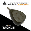 Evolve Tackle Flat Pear Inline Lead Free Weights x 5 Pack