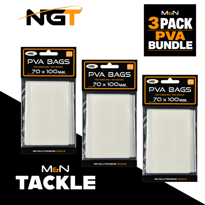 NGT PVA Bag 3 Pack Bundle Deal - 70x100mm 20 Bags per pack