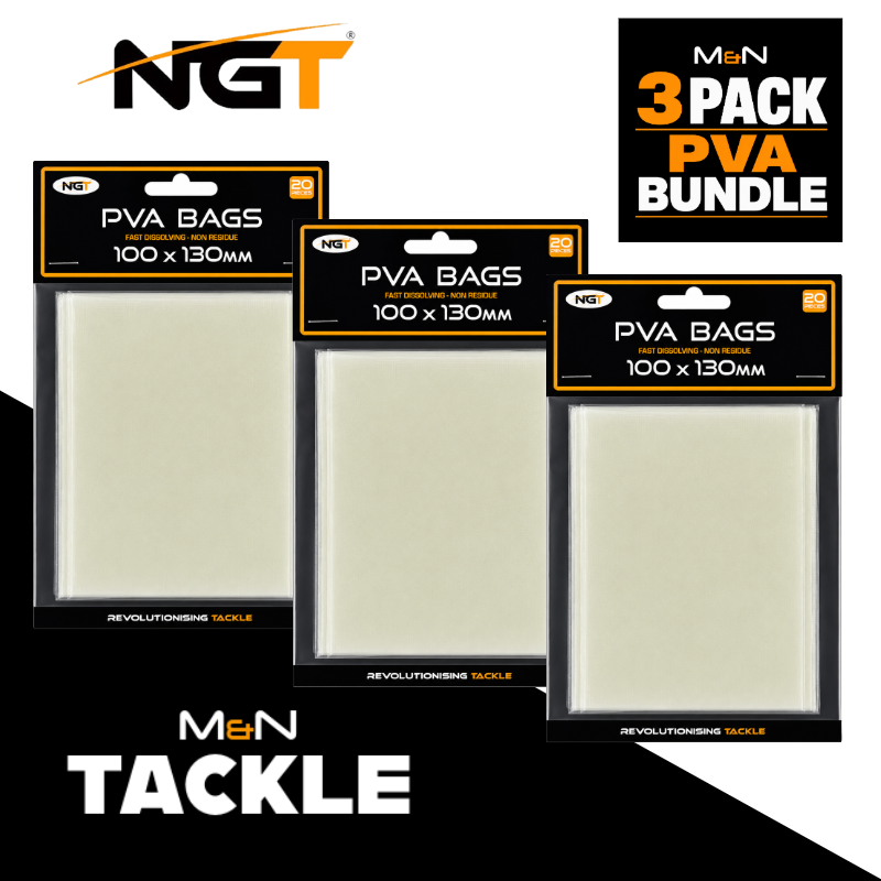 NGT PVA Bag 3 Pack Bundle Deal - 100x130mm 20 Bags per pack
