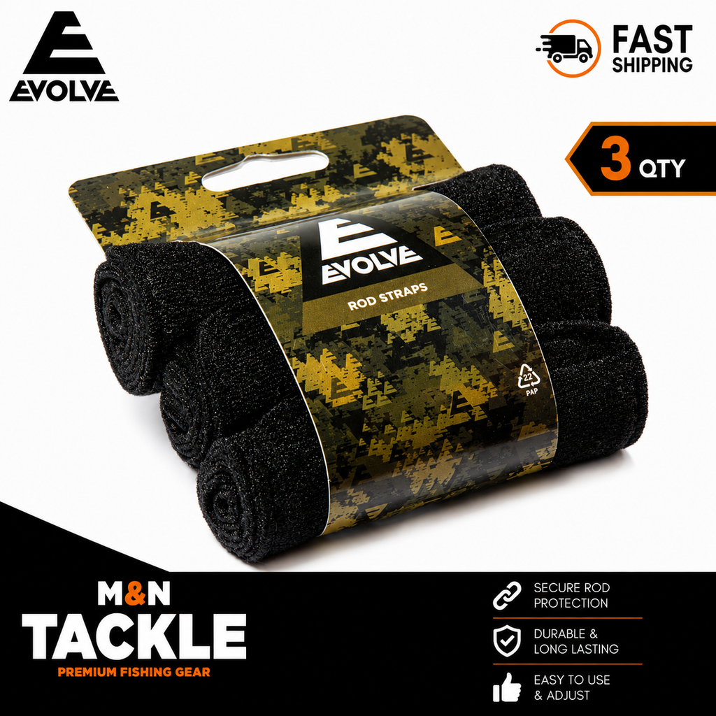 Evolve Tackle Rod Straps x 3 Pack | Carp Fishing Accessories