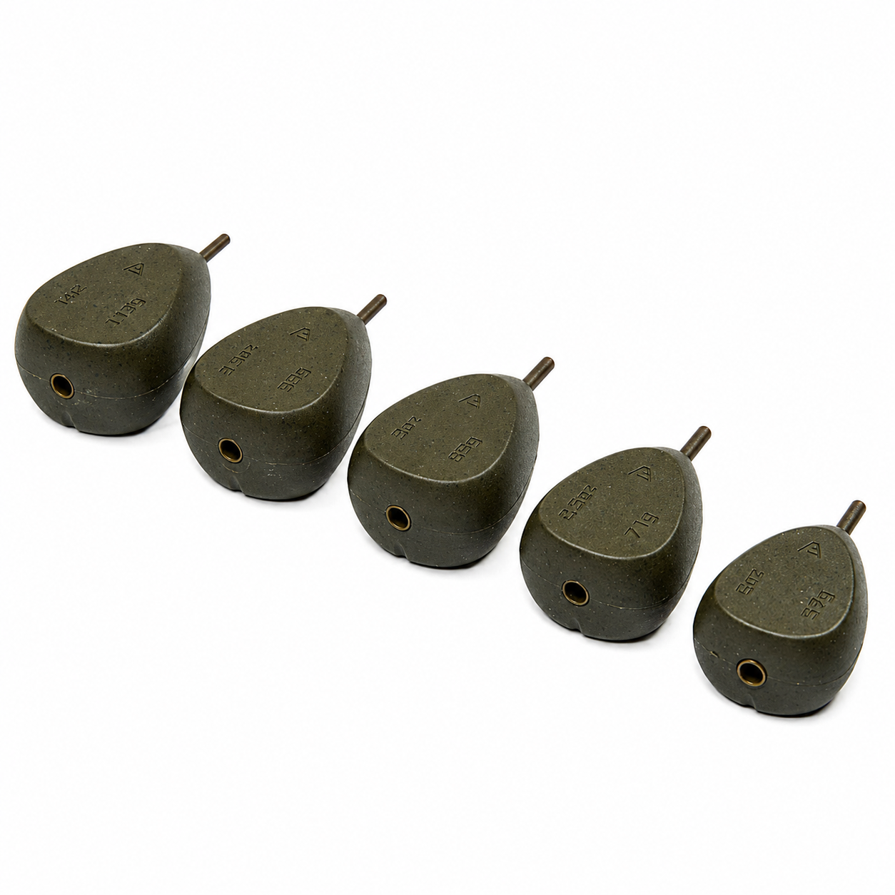 Evolve Tackle Flat Pear Inline Lead Free Weights x 5 Pack