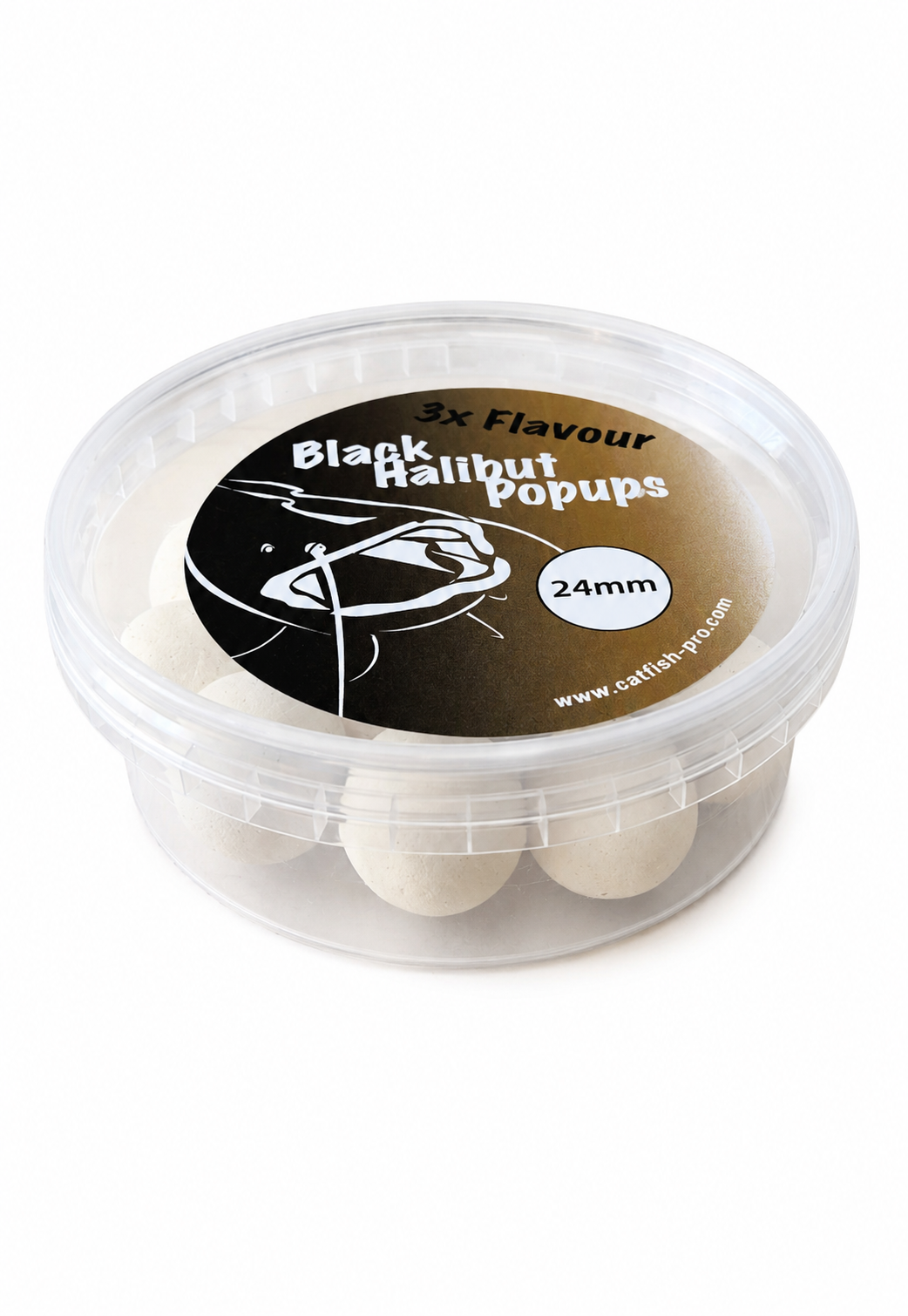 Catfish Pro Black Halibut 24mm White Pop-Ups