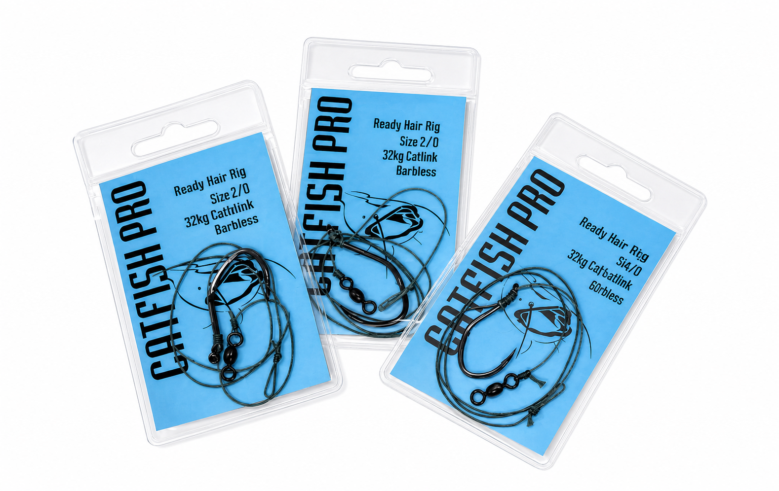 Catfish Pro Ready Tied Hair Rigs - All Sizes
