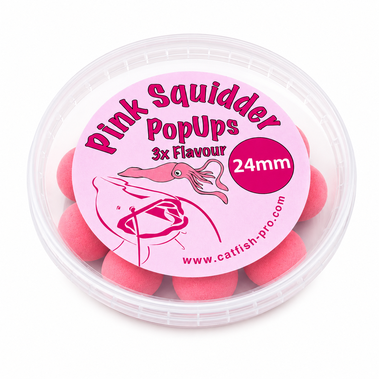 Catfish Pro Pink Squidder 24mm Pink Pop-Ups