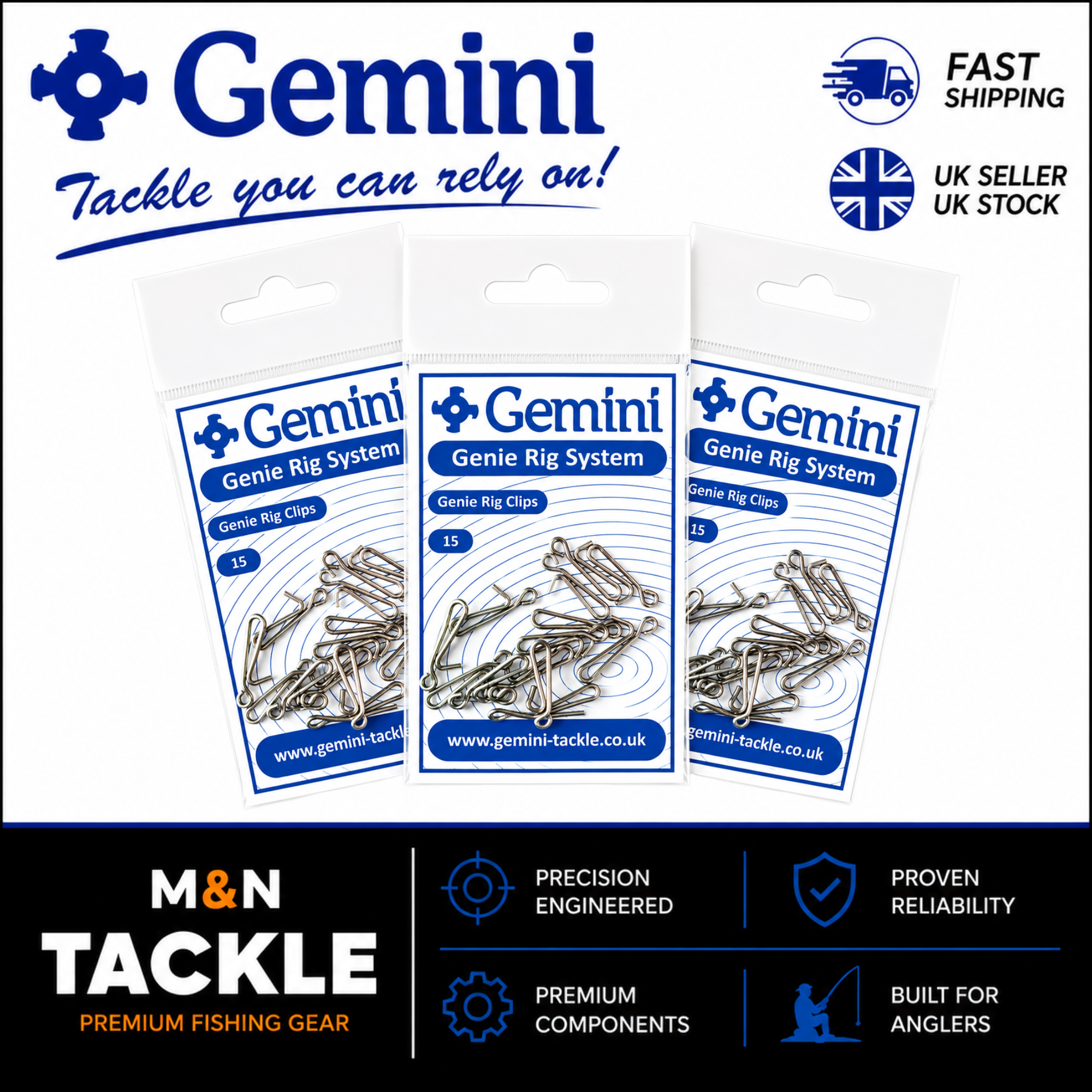 Gemini Tackle Rig Clips | Sea Fishing Rig Accessories