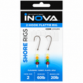 INOVA 2 HOOK FLATTIE READY TIED SEA RIGS | SEA FISHING RIGS - RAYS, FLATFISH