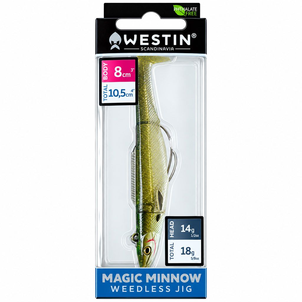 WESTIN MAGIC MINNOW WEEDLESS JIG LURES - ALL SIZES | BASS,WRASSE,COD,POLLOCK