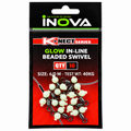 INOVA GLOW INLINE BEADED SWIVELS x 10 PER PACKET  | SEA FISHING RIG ACCESSORIES