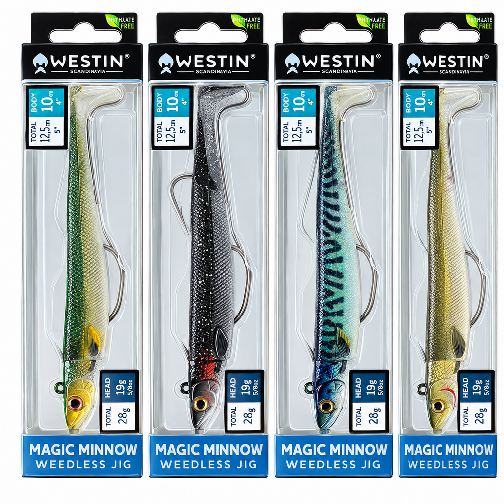 WESTIN MAGIC MINNOW WEEDLESS JIG LURES - ALL SIZES | BASS,WRASSE,COD,POLLOCK